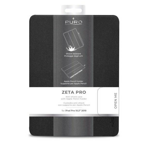 Puro Zeta Pro iPad 10,2&quot; 2021/2020/2019 czarny/black IPAD13ZETAPROBLK Magnet + Stand up + uchwyt Apple Pencil