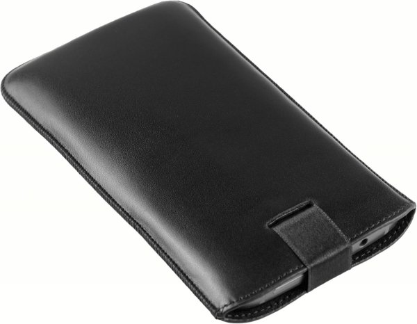 Skórzane etui Mumbi typu wsuwka Case  czarne do wielu modeli telefonów. (15 x 1 x 8cm)