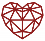 Serce miłości - dekoracja geometryczna