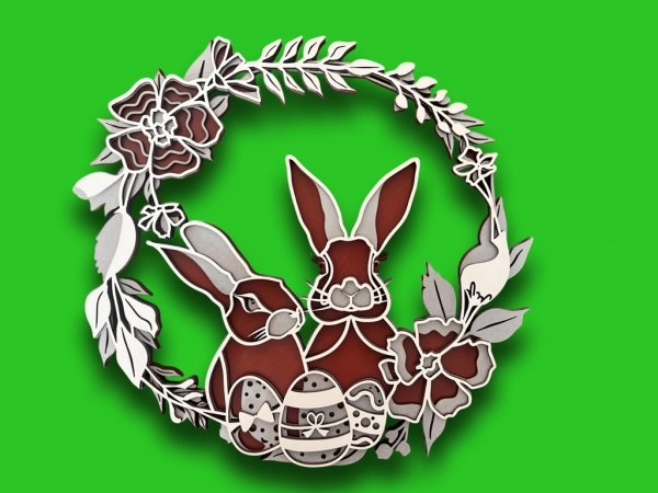 Dekoracja ścienna wianek wielkanocny