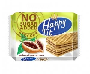 Wafle kakaowe bez cukru Happy Fit 95g