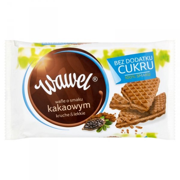 Wawel Bez dodatku cukru Wafle o smaku kakaowym 110 g