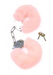 Kajdanki Fetish Boss Series- Furry Cuffs Light Pink