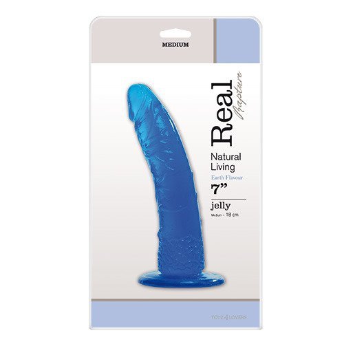 Dildo-JELLY DILDO REAL RAPTURE BLUE 7&quot;&quot;&quot;&quot;&quot;&quot;&quot;&quot;