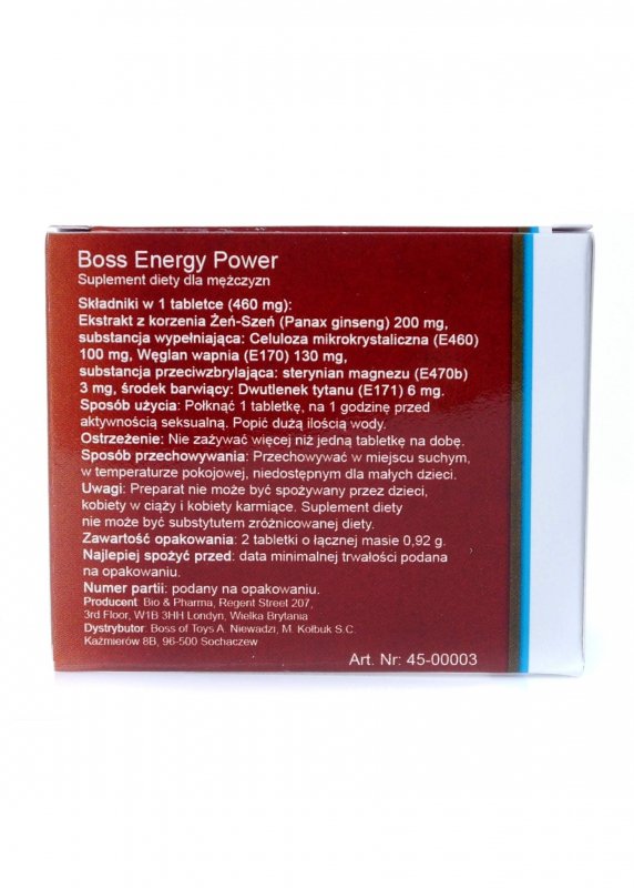 Supl.diety- Boss Energy Power Ginseng 2 szt.
