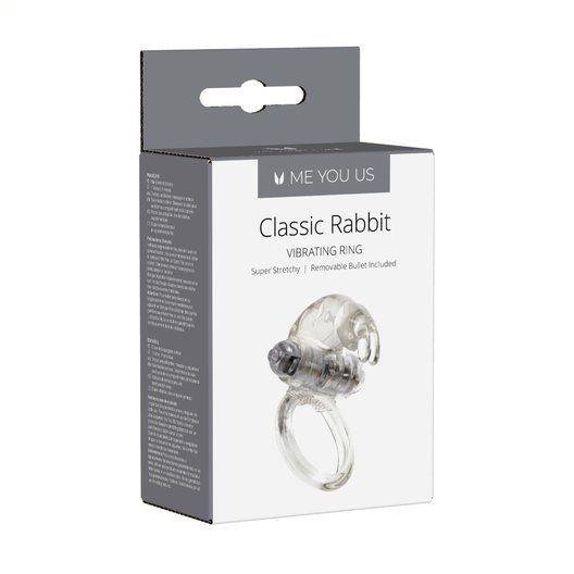 Pierścień- Me You Us Classic Rabbit Cock Ring Transparent