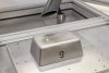 Laser-marking cabinet with automatic door and motorized axis