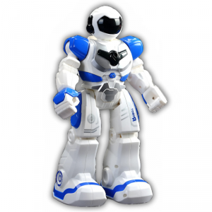 Robot zdalnie sterowany biało - niebieski