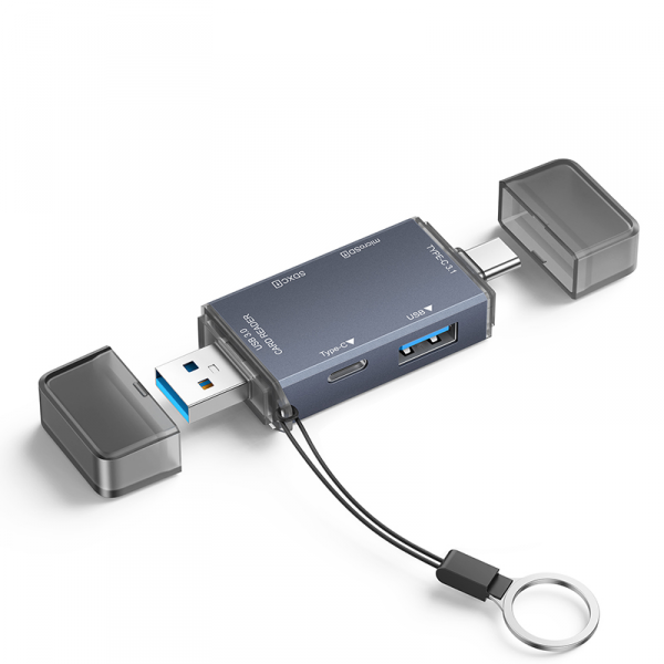 Czytnik kart pamięci USB USB-C 3.0 hub PRO 6w1 SD/MicroSD