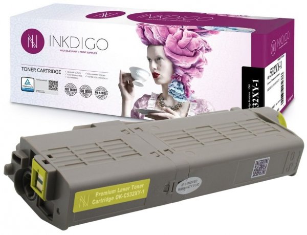 Toner INKDIGO do OKI C532 C542 MC563 MC573 6k Yellow 46490605