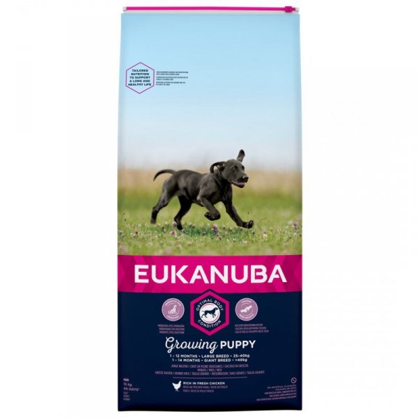 EUKANUBA Growing Puppy Large Breed - sucha karma dla szczeniąt ras dużych - 15 kg