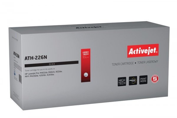Activejet Toner ATH-226N (zamiennik HP 226A CF226A; Supreme; 3100 stron; czarny)