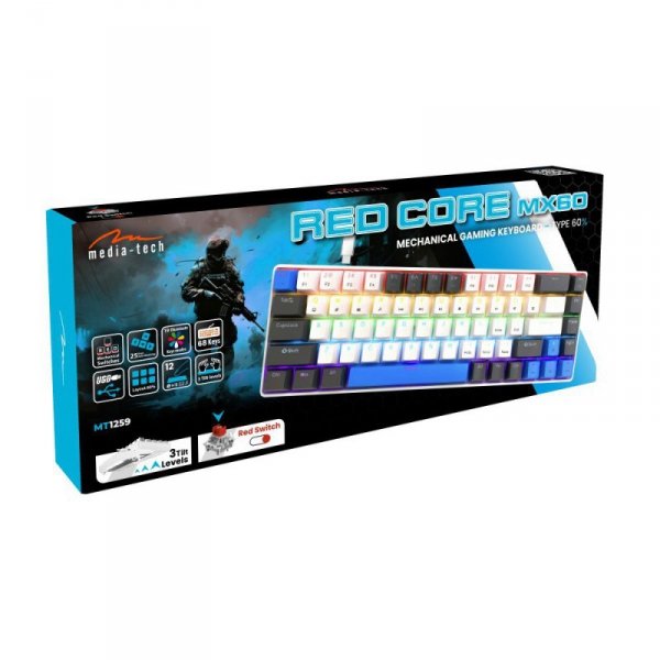 MEDIA-TECH KLAWIATURA MECHANICZNA 60% MT1259