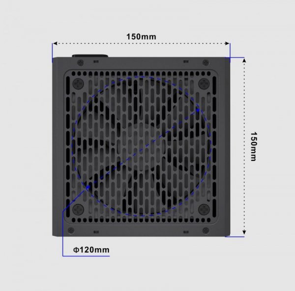 GEMBIRD ZASILACZ KOMPUTEROWY FORNAX POWER 650W 80+BRONZE ATX, 650W, AKTYWNE PFC, 12CM WENTYLATOR