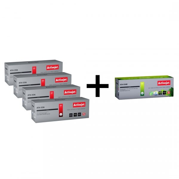 4 x Activejet  toner do HP 35A CB435A new ATH-35N + ATH-35NB BIO za 1zł!