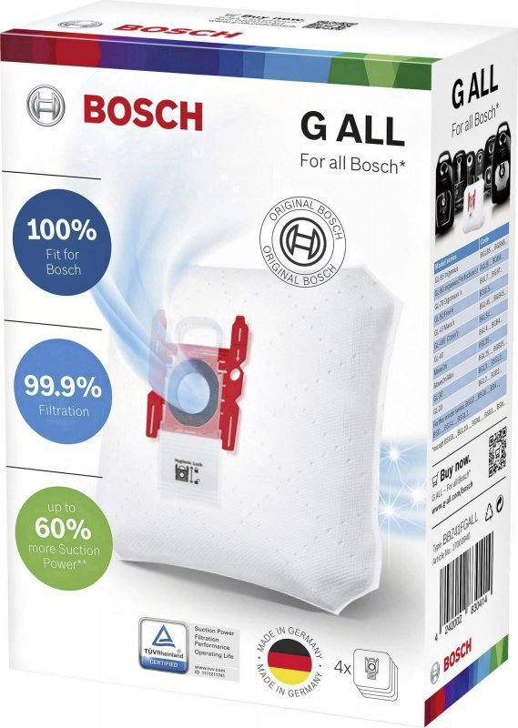 Worek do odkurzacza Bosch (Włókno syntetyczne; BOSCH BBZ 41FGALL; 4 szt.)