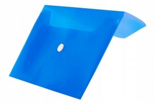 Koperta PP na zatrzask DL niebieska (12 szt.) BT612-N TETIS