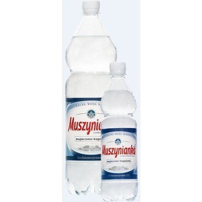 Woda MUSZYNIANKA 1,5L (6szt) wysokozmineralizowana średnionasycona CO2 z kaucją
