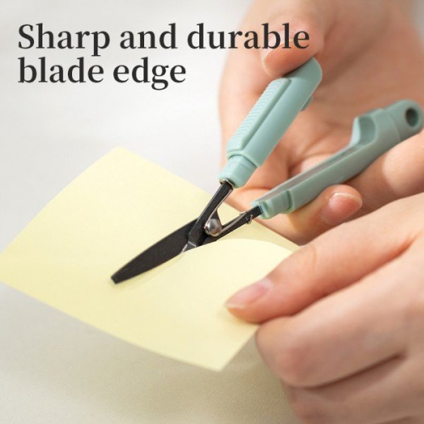 Nożyczki kompaktowe w bezpiecznym etui Linfini różowe EZ508P DELI