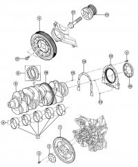 Panewka główna górna BLUE 68027455AA Wrangler 07-10 2.8 crd 
