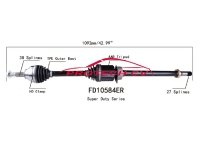 PÓŁOŚ NAPĘDOWA FD10584ER - PRZEDNIA, PRAWA 