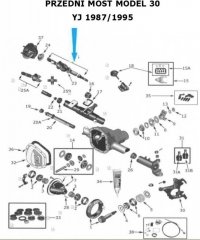 Półoś napędowa prawa z ABS 4874306 Wrangler 97-06 