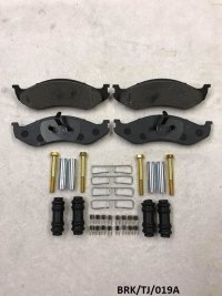 Ceramic Brake Pads & Fitting KIT for Jeep Wrangler YJ & TJ 1990-2006 BRK/TJ/019A 