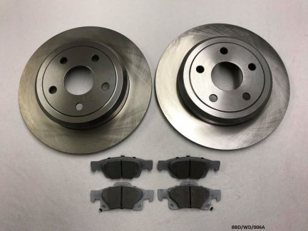2 x Rear Brake Disc & Pads for Dodge Durango WD 2011-2018 BBD/WD/006A SOLID
