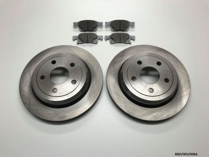 2 x Rear Brake Disc & brake Pads for Dodge Durango 2011-2018 BBD/WD/008A VENTED