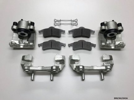 2 x Rear Brake Caliper & Pads for Jeep Grand Cherokee WJ 1999-2004 BRK/WJ/043A
