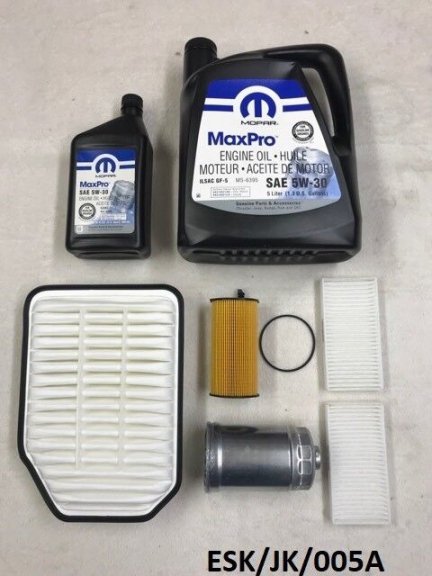 Engine Medium Service KIT for Jeep Wrangler JK 2.8CRD 2011-2017 ESK/JK/005A 5W30