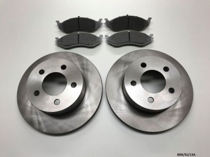2 x Front Brake Disc & CERAMIC Pads for Jeep Cherokee XJ 1999-2001 BRK/XJ/13A