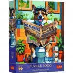Puzzle 1000 Trefl Premium Plus - Pets & People Stuff: Corgi w Toalecie 12140