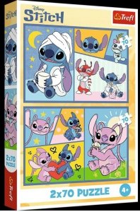 Puzzle 2x70 Ze Stitchem nie ma nudy Disney Lilo&Stitch 34444