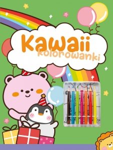 Kawaii kolorowanki. Zielona