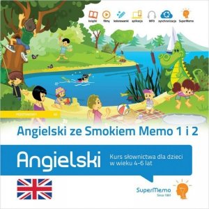 Angielski ze Smokiem Memo. Część 1-2. Kurs słownictwa dla dzieci w wieku 4-6 lat. Poziom podstawowy A0
