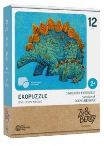 Dinozaury i ich dzieci. Ekopuzzle dwuelementowe