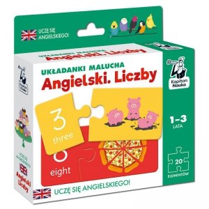 Kapitan Nauka. Układanki Malucha. Angielski. Liczby. Wydanie II