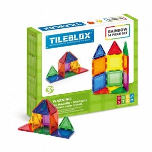 Tileblox. Zestaw tęczowy. 14 elementów