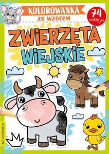 Kolorowanka ze wzorem. Zwierzęta wiejskie