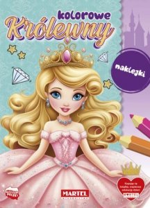 Kolorowanka z naklejkami Kolorowe królewny