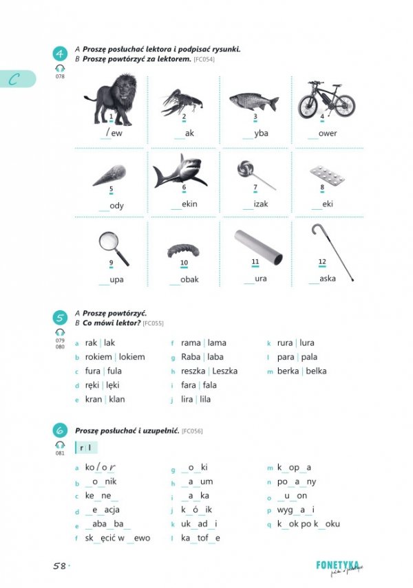 Fonetyka. Polski w praktyce A1-B1 - przykładowa strona