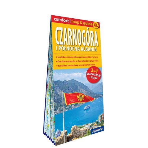 Czarnogóra i północna Albania laminowany map&guide XL 2w1: przewodnik i mapa