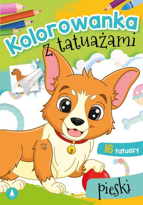 Kolorowanka z tatuażami Pieski