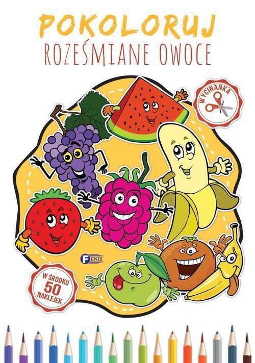 Pokoloruj roześmiane owoce