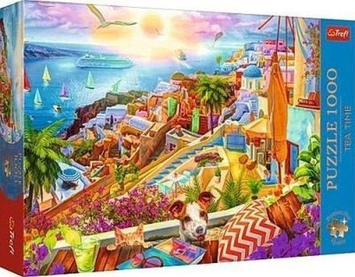 Puzzle 1000 Tea Time Z wizytą na Santorini