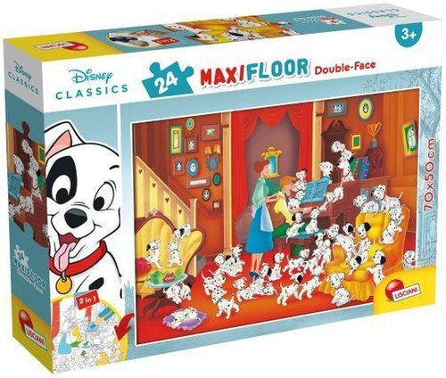 Puzzle Maxi 24 dwustronne 101 Dalmatyńczyków