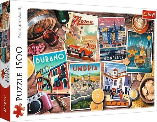 Puzzle 1500 Podróże po Europie