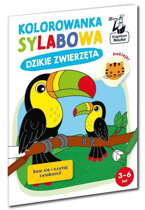 Kapitan Nauka Kolorowanka sylabowa Dzikie zwierzęta