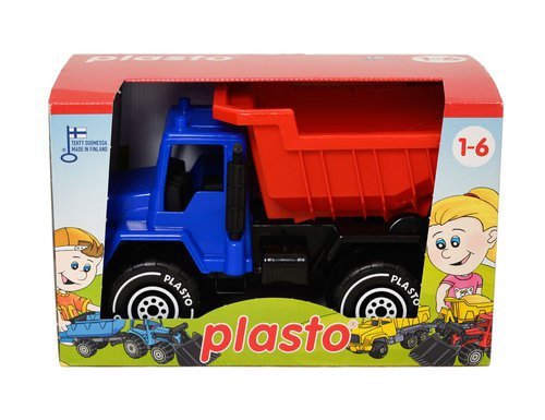 Wywrotka 30 cm niebiesko-czerwona w pudełku PLASTO